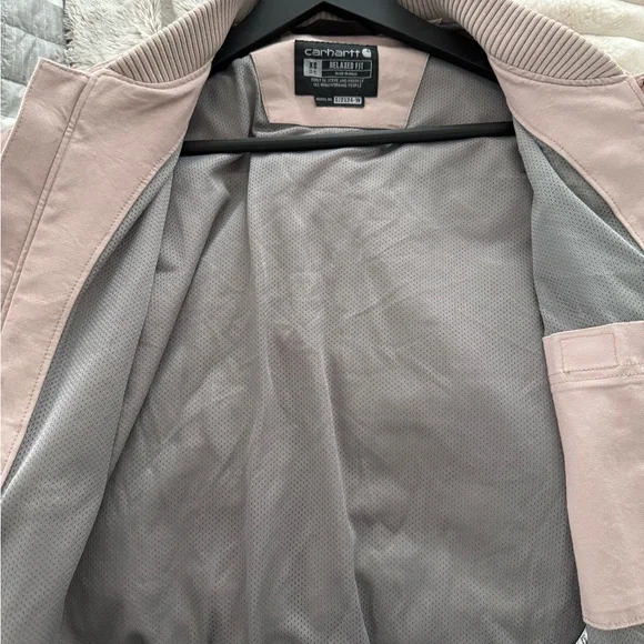 New with tags!Carhartt Women's rugged flex Utility Jacket in mauve/purple/grey. - Picture 6 of 7